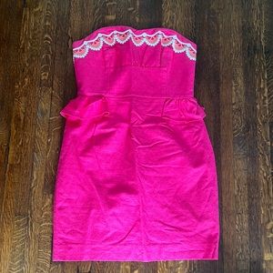 Hot Pink Lily Pulitzer Strapless Dress